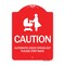 Signmission Caution Automatic Door Opens Out Please Step Back W/ Graphic Alum Sign, 18" x 24", RW-1824-24287 A-DES-RW-1824-24287 - alternate 1